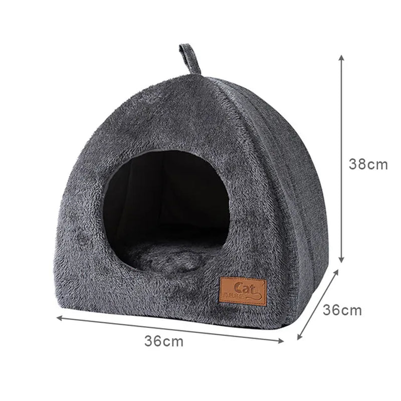 Soft Cat Bed Warm Semi-Enclosed Cat House Kennel for Small Dogs Cats Deep Sleep Pet Basket Cozy Kitten Lounger Cat Accessories